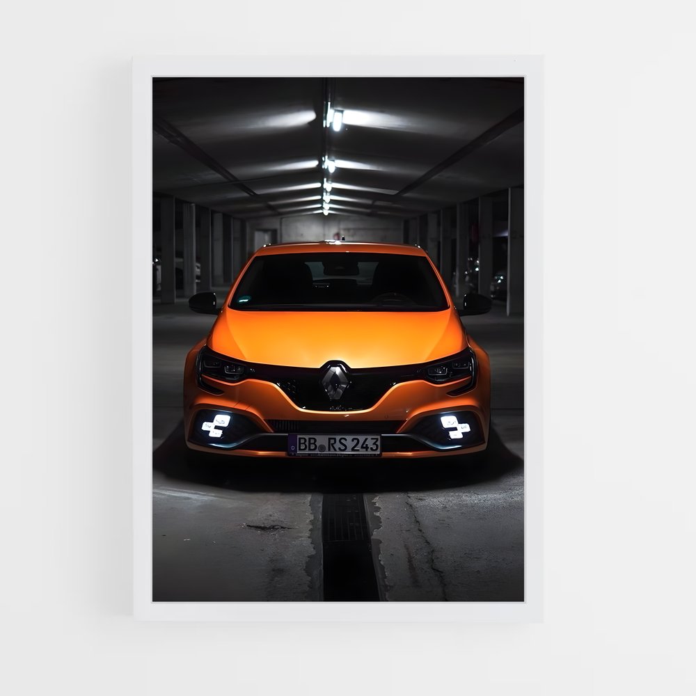 Poster Orange Électrique – affiche Renault (vue 3)